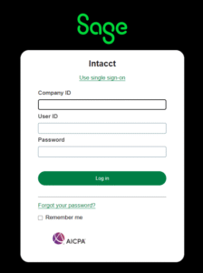 Sage Intacct Login